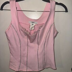 Vintage Vertigo Paris Pink corset zip up